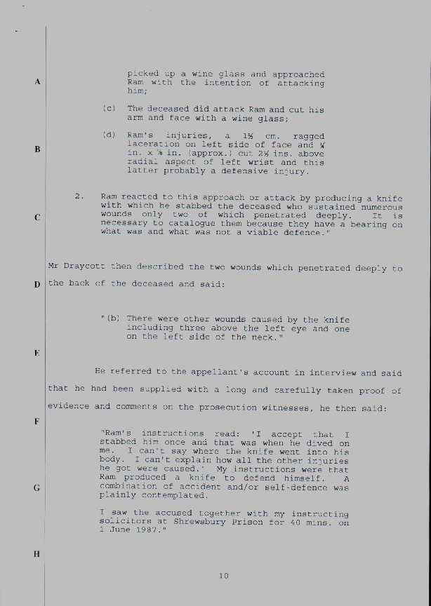 Regina v Ram, (1995) Court Of Appeal judgment - 10